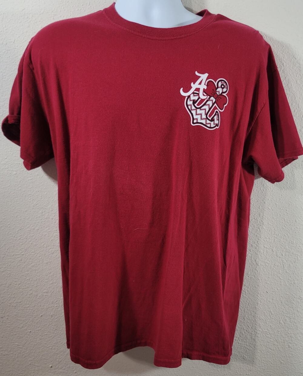 Gildan Red Alabama College Football Roll Tide Roll Graphic Shirt Large Soft